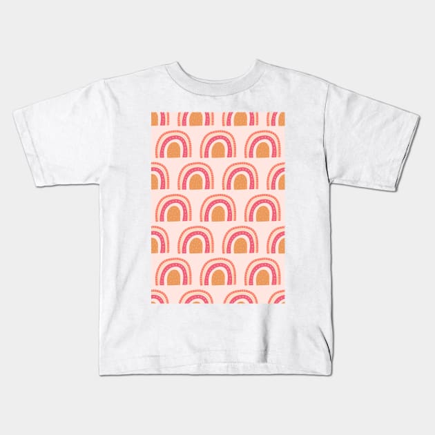 Sunset Rainbow Kids T-Shirt by ontheoutside